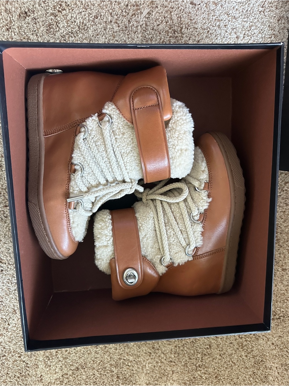 Coach Monroe sherpa booties